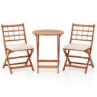 3-Piece Acacia Wood Patio Bistro Set with Table and Chairs product image