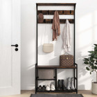 3-in-1 Industrial Coat Rack with Shoe Bench product image