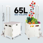 65L Foldable Utility Cart with Stair Climbing Rolling Wheels product image