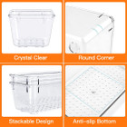 25-Piece Clear Plastic Drawer Organizers product image