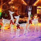 3-Piece Lighted Christmas Reindeer Family with LED Lights product image