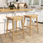 29-Inch Patio Rattan Barstool with Footrest & Saddle Seat (1 to 4-Pack) product image