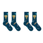 Greeting Card with Fun Crew Length Novelty Socks (2-Pack) product image
