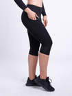 Mid-Rise Capri Fitness Leggings with Side Pockets product image