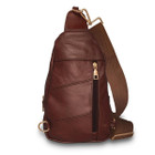 Real Leather Solid Strap Shoulder Sling Bag product image