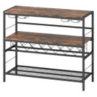 41-Inch 4-Tier Bar Table with Wine Rack & 4 Rows of Glass Holders product image