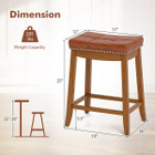 PU Leather Saddle Bar Stools (Set of 2 or 4) product image