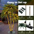6ft Tropical Design Lighted Palm Tree  product image