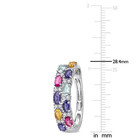 Multi-Gemstone Hoop Earrings in Sterling Silver product image