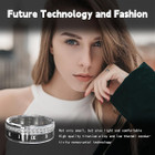 Smart Ring Fitness Tracker Rate Monitor Sleep Recorder Activity Reminder with Charging Case,IP68 Waterproof(9#) product image