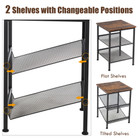 3-Tier Industrial End Table with Mesh Shelves and Adjustable Shelves product image