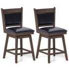 25" Rubber Wood Swivel Bar Stools (Set of 2) product image