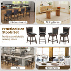 25" Rubber Wood Swivel Bar Stools (Set of 2) product image