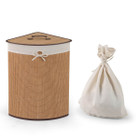 Bamboo Hamper Corner Laundry Basket  product image