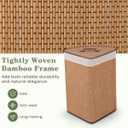 Bamboo Hamper Corner Laundry Basket  product image