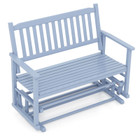 2-Seat Outdoor Glider Bench with Armrests and Slatted Seat product image