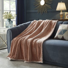 Zakary Flannel Reversible Heathered Sherpa Throw Blanket product image