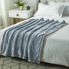 Zakary Flannel Reversible Heathered Sherpa Throw Blanket product image