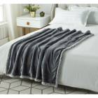 Zakary Flannel Reversible Heathered Sherpa Throw Blanket product image