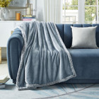 Zakary Flannel Reversible Heathered Sherpa Throw Blanket product image