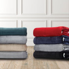 Zakary Flannel Reversible Heathered Sherpa Throw Blanket product image