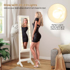 Full-Length Mirrored Jewelry Cabinet with LED Lights  product image