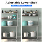 12 x 48-Inch Stainless Steel Kitchen Overshelf with Lower Shelf product image