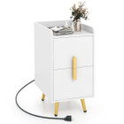 Nightstand with Charging Station & Drawers product image