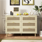 6-Drawer Rattan Boho Dresser  product image