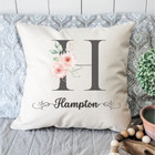 Personalized Floral Monogram Pillow Covers product image