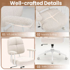Leathaire Upholstered Home Office Chair with Cushioned Back product image