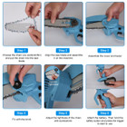 Electric Mini Chainsaw with 2 Chain Sizes product image