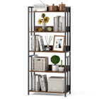62" Tall 5-Tier Bookshelf with Tiltable Shelves product image