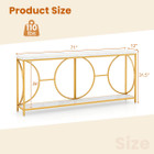  71" Faux Marble Top Console Table product image