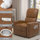 Faux Leather Power Recliner Chair with Side Pocket and Cup Holders product image