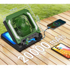 20,000mAh Rechargeable Solar Camping Fan with LED Lantern product image