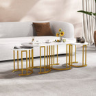3-Piece Nesting Coffee Table Set with Faux Marble Tabletop  product image