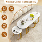 3-Piece Nesting Coffee Table Set with Faux Marble Tabletop  product image
