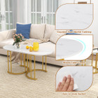 3-Piece Nesting Coffee Table Set with Faux Marble Tabletop  product image