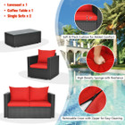 4-Piece Rattan Outdoor Furniture Set with Coffee Table product image