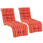 Outdoor Chaise Lounge Cushion with Ties (2-Pack) product image