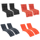 Outdoor Chaise Lounge Cushion with Ties (2-Pack) product image
