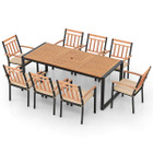 9-Piece Patio Dining Set with Soft Cushions and 1.9-Inch Umbrella Hole product image