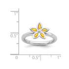 1/3 Carat (ctw) Citrine Flower Ring  in Sterling Silver product image