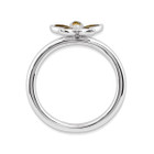 1/3 Carat (ctw) Citrine Flower Ring  in Sterling Silver product image
