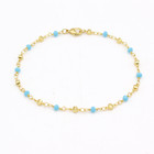 18K Gold-Plated Faux Jewel Ankle Bracelet product image