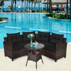 4-Pieces Outdoor Patio Rattan Furniture Set product image
