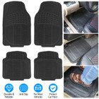 4-Piece Black PVC Car Floor Mats - Front & Rear product image
