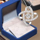 18-Inch Sterling Silver White Gold-Plated CZ Infinity Pendant Necklace product image