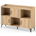 Sideboard Storage Cabinet Bookcase with 3 Doors and Open Compartments product image